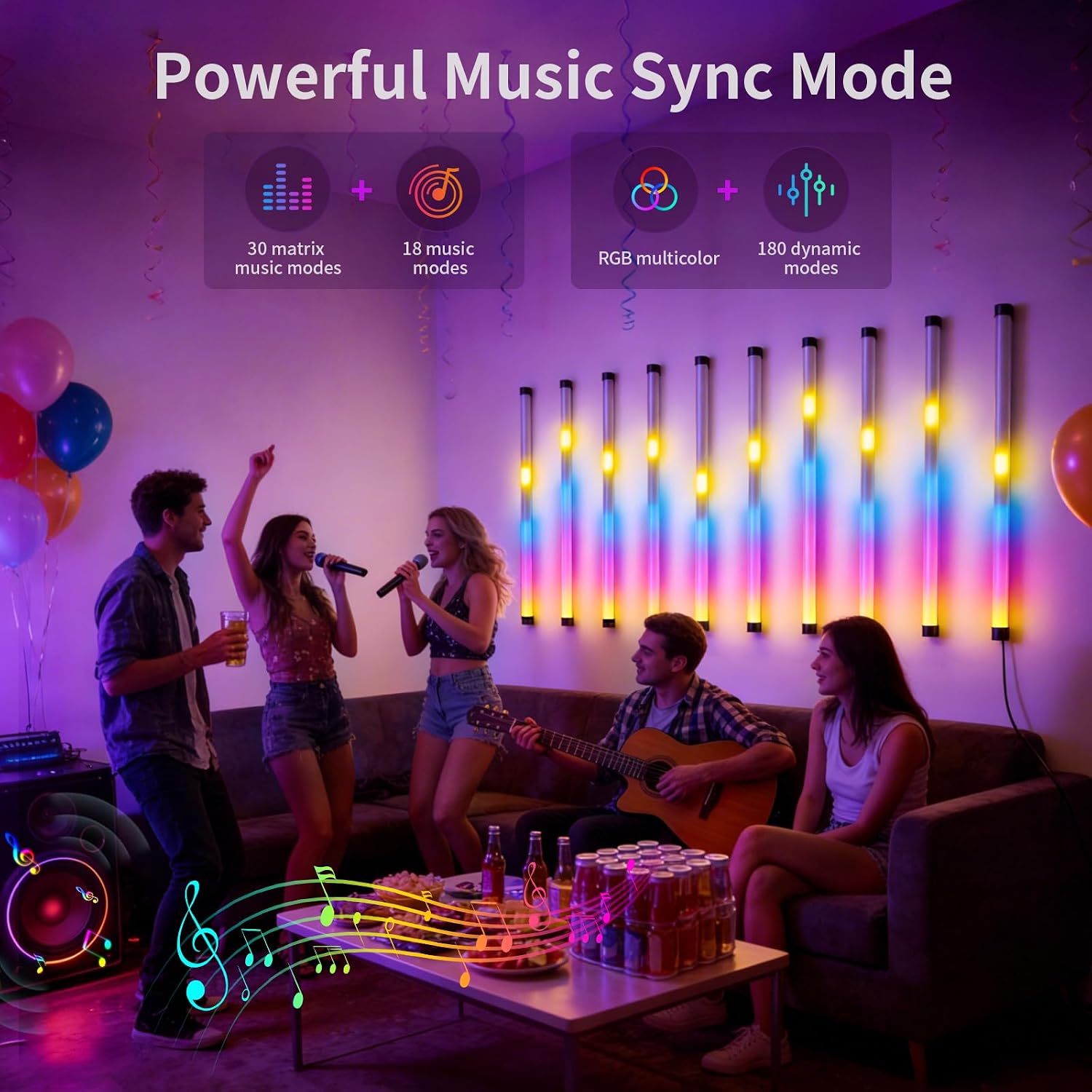 Music Sync LED Wall Lights